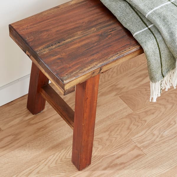 9th & Pike® Brown Mahogany Industrial Bench