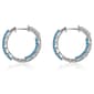Gemstone Classics™ 4x3mm Blue Topaz Inside Out Hoop Earrings - image 2