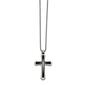 Mens Gentlemen's Classics&#40;tm&#41; Black Cubic Zirconia Cross Necklace - image 1