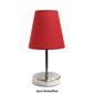 Simple Designs Sand Nickel Mini Basic Table Lamp w/Fabric Shade - image 12