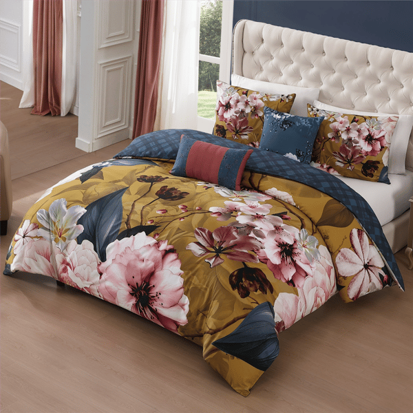 Bebejan Golden Bounty 5pc. Reversible Comforter Set
