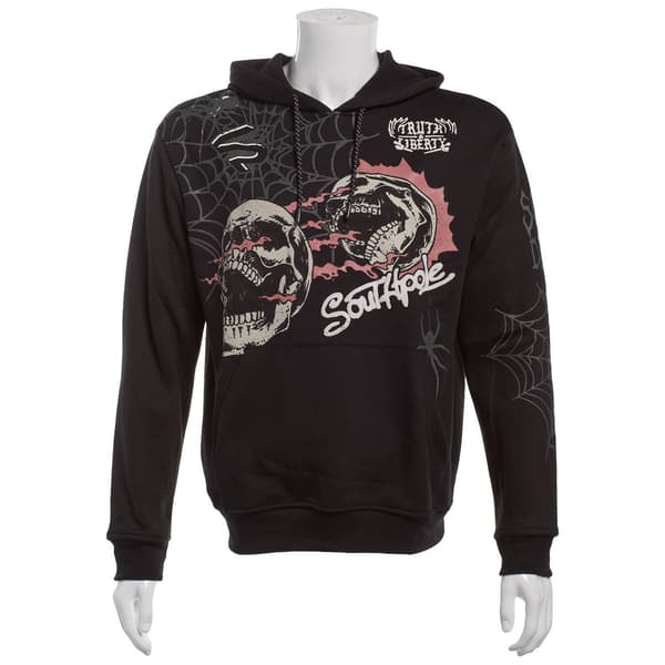 Young Mens SOUTHPOLE Spider Web Puff Print Hoodie - image 