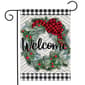 Briarwood Lane Winter Wreath Welcome Garden Flag - image 1