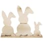 Northlight Seasonal Rabbit Trio Wooden Tree Bark Easter Décor - image 6