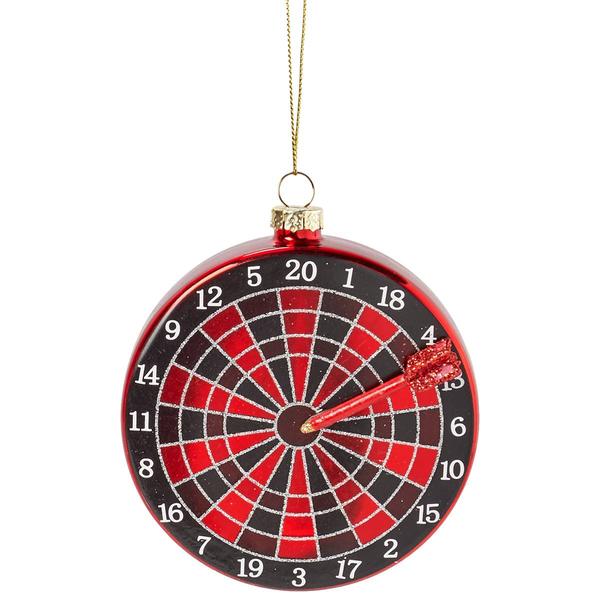 Glass Dartboard Ornament - image 