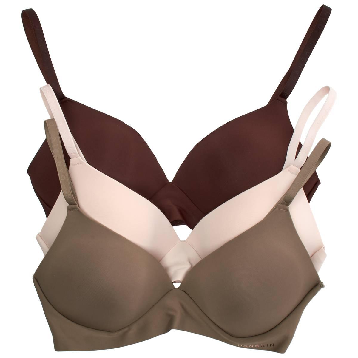 Open Video Modal for Womens Danskin 3pk. Bonded Micro Wire-Free Bras - DS39303PKAI