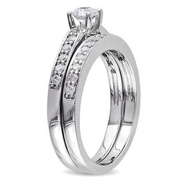 Loveblooms&#8482;  Round White 1/2ctw. Diamonds Bridal Ring Set