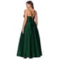 Juniors Plus Blondie Nites Satin Stone Cowl Neck A-Line Dress - image 3