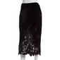 Womens Nicole Miller Embroidered Floral Pull-On Velvet Skirt - image 1