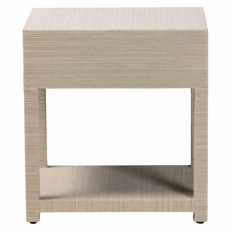 bali & pari Nata Bohemian Woven Natural Grasscloth Nightstand