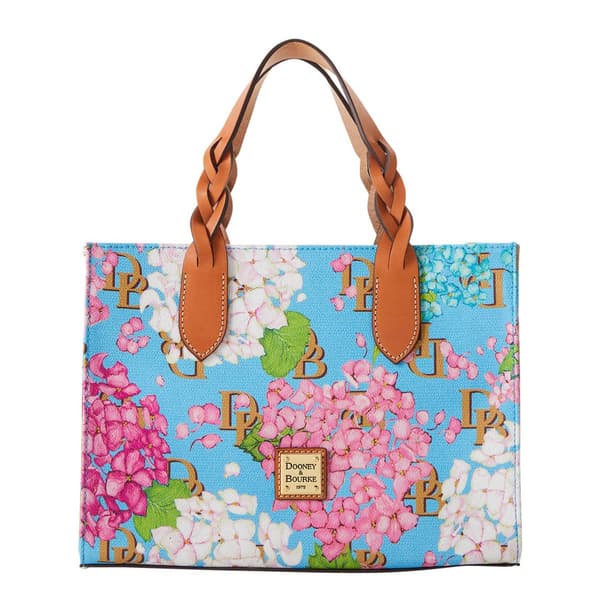 Dooney & Bourke Hydrangea Monogram Gia Satchel - image 