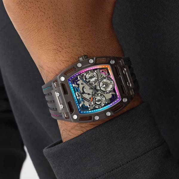 Mens Guess Multi Function Silicone Watch - GW0499G14