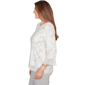 Petite Alfred Dunner Al Fresco Python Flutter Sleeve Blouse - image 4