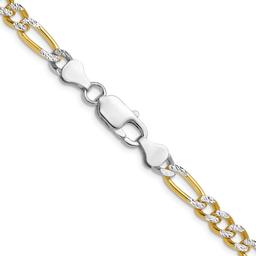 Gold Plated over Sterling Silver Figaro Chain Necklace
