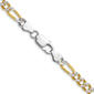 Gold Plated over Sterling Silver Figaro Chain Necklace - image 4
