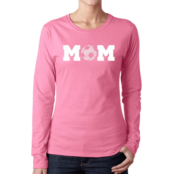 Plus Size LA Pop Art Soccer Mom Word Art Long Sleeve Tee - image 