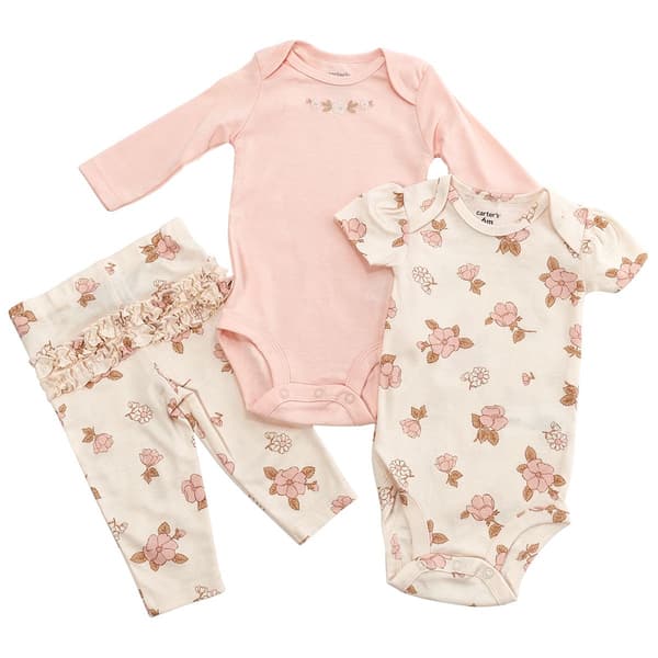 Baby Girl (NB-24M) Carter''s(R) Floral Ruffle Bottom 3pc. Set - image 