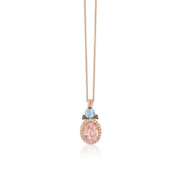 Le Vian(R) Peach Morganite(tm) Sea Blue Aquamarine(R) Pendant - image 