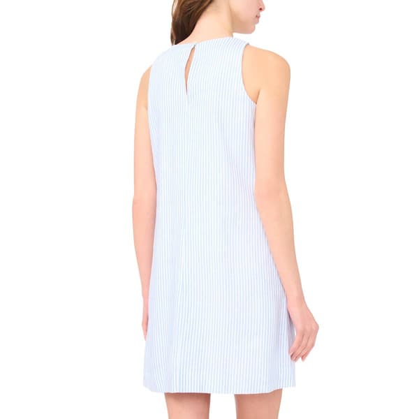 Womens MSK Sleeveless Stripe Linen Shift Dress