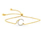 Nova Star(R) Lab Grown Diamond Initial C Gold Plated Bolo Bracelet - image 1