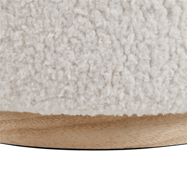 Linon Home Decor Blanche Storage Natural Sherpa Ottoman