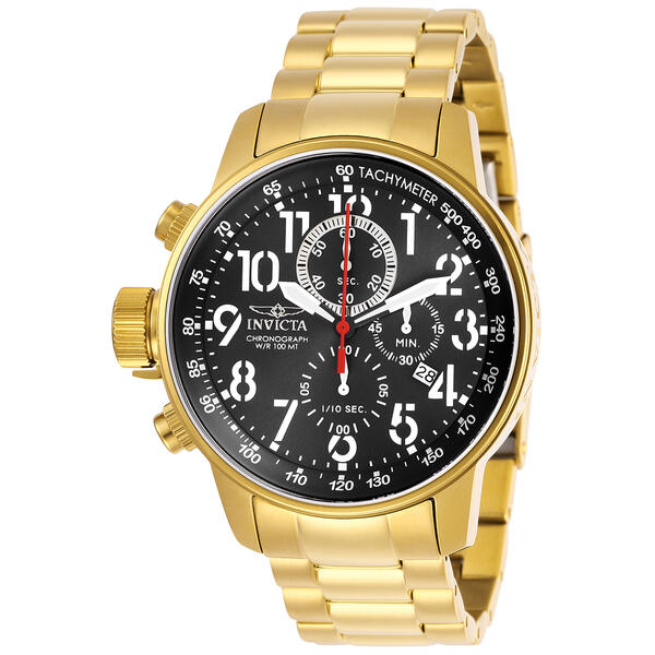 Mens Invicta IForce Chrono Black Dial Gold Watch - 28745 - image 