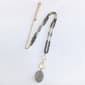 Ashley Cooper™ Shiny Gold Necklace w/ Diamond Beads & Pendant - image 2