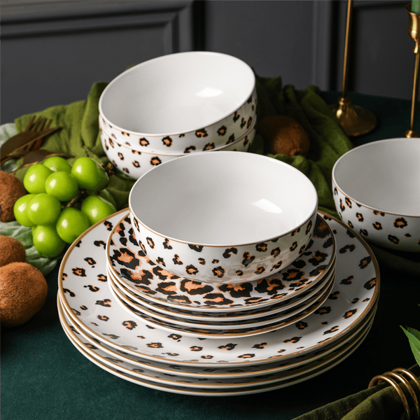 Christian Siriano Majestic 12pc. Porcelain Dinnerware Set