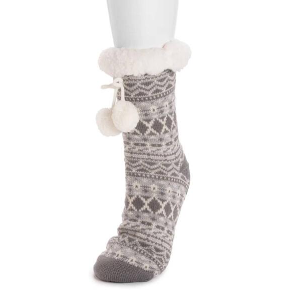 Womens MUK LUKS&#40;R&#41; Tall Cabin Slipper Socks - Greyscale - image 