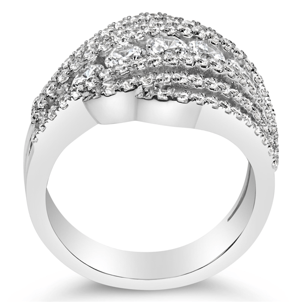 Haus of Brilliance 2ctw. Lab Grown Diamond Cluster Band Ring