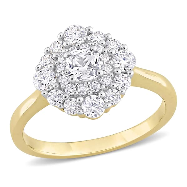 Gemstone Classics(tm) 10kt. Yellow Gold 1ctw. Moissanite Ring - image 