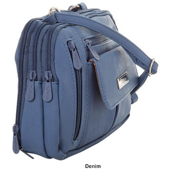 MultiSac Women's Zippy Triple Compartment Crossbody Bag