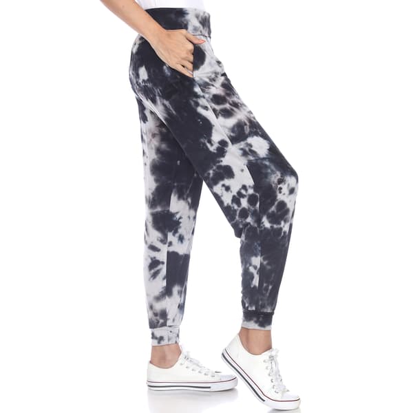 Womens White Mark Tie Dye Harem Joggers