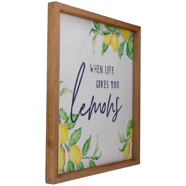 Northlight Seasonal When Life Gives You Lemons Metal Sign