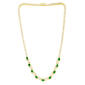 Gianni Argento Gold Plated Emerald Oval Frontal Necklace - image 1