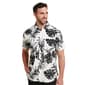 Mens Visitor Large Frond Button Down Shirt - Cream/Black - image 1