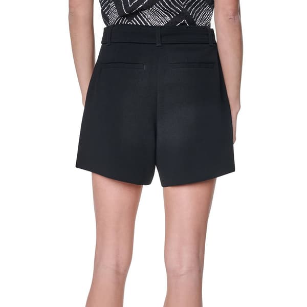 Womens DKNY Belted Patch Pocket Crepe Shorts