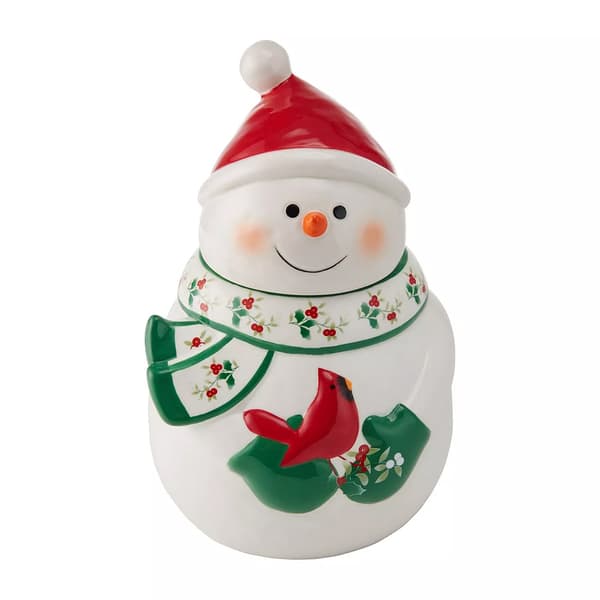 Pfaltzgraff(R) Winterberry Snowman Cookie Jar - image 