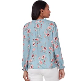 Plus Size Erika Jackie Stripe Roll Tab Sleeve Casual Button Down - Boscov's