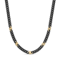 Mens Lynx Stainless Steel Two-tone 8mm Cuban Chain Necklace - image 1