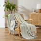 Palm Aire Kiawah Beige/White Woven Throw Blanket - image 1