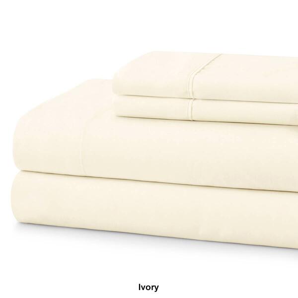 Sweet Home Collection 4pc. 400 TC Cotton Percale Sheet Set