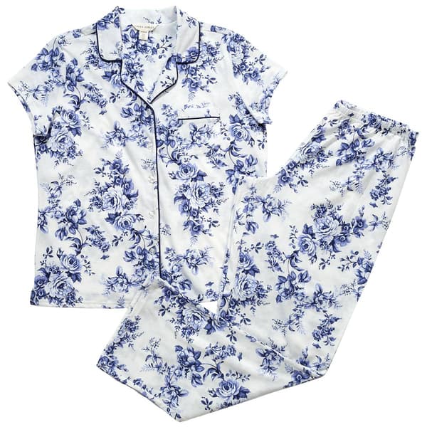 Womens Laura Ashley® Short Sleeve Floral Pajama Set