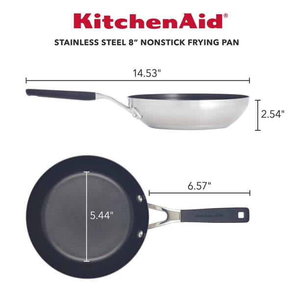 KitchenAid&#174; 8in. Stainless Steel Nonstick Frying Pan