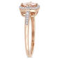 Gemstone Classics&#8482; 10kt. Rose Gold & Morganite Halo Ring - image 2