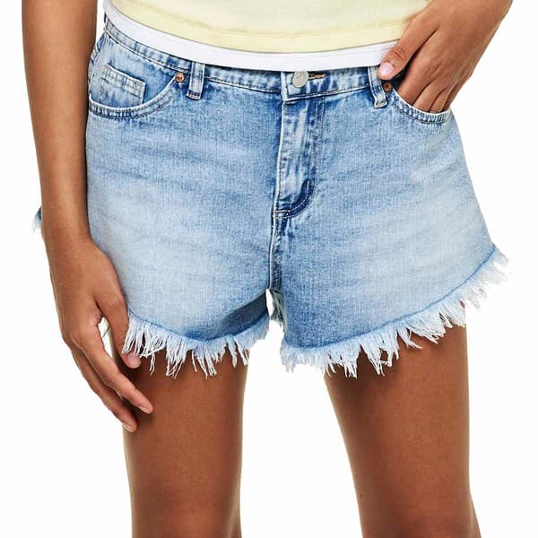 Juniors Madden Girl Frey Hem Elastic Back Relaxed Short - image 