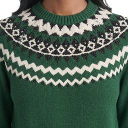 Petite Jones New York Long Sleeve Crew Neck Fair Isle Sweater