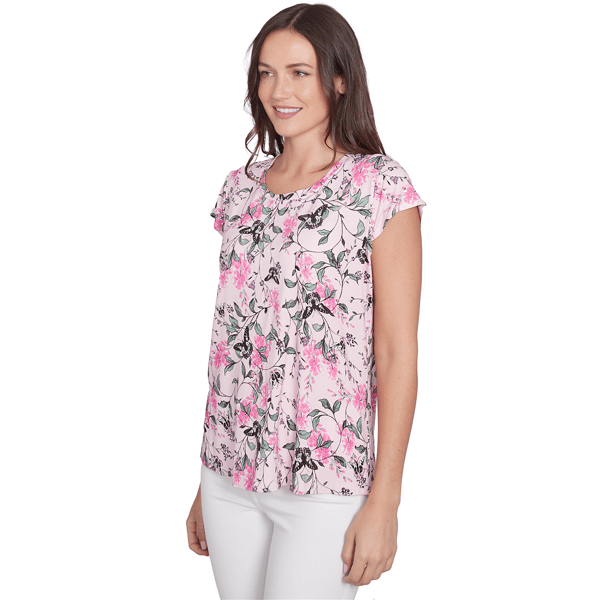 Womens Emaline Key Items Floral Garden Butterfly Tee