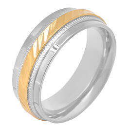 Mens Endless Affection&#8482; Gold/Silver-Tone Stainless Steel Ring