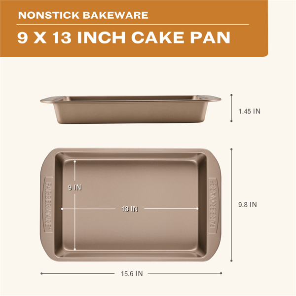 Farberware Bakeware Nonstick Rectangular Cake Pan